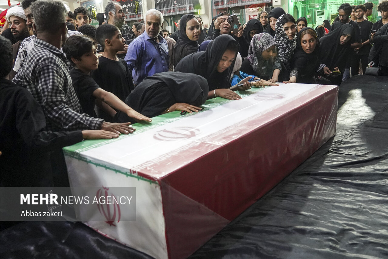 هفتم تیر ۱۴۰۵؛ پیکر شهید امیرمهدی سالمی پس از حمله شلمچه در کرمانشاه تشییع شد