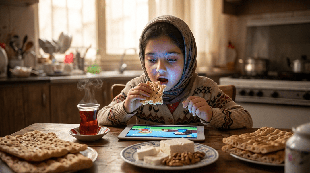 ۳ ترفند مؤثر برای پایان دادن به لجبازی کودکان سر سفره؛ جایگزینی تبلت و کارتون با قصه و گفتگو