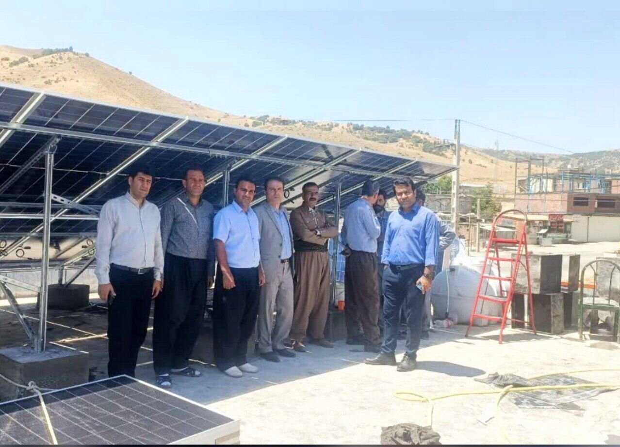 اولین نیروگاه خورشیدی دهیاری‌های سرشیو در روستای شیخ عطار افتتاح شد