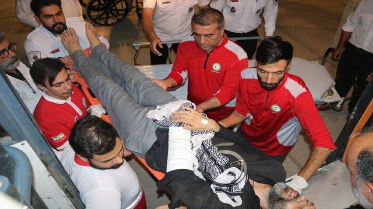 جزئیات انتقال ۱۵ زائر مصدوم حادثه اتوبوس در عراق به مرز خسروی و بیمارستان قصرشیرین