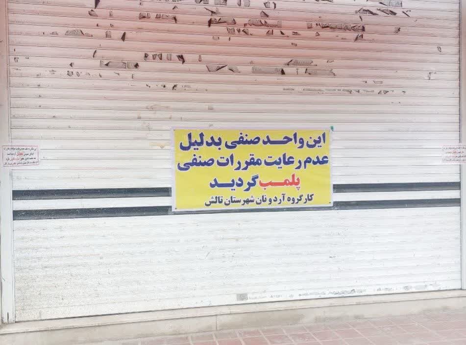 پلمب ۱۰ نانوایی غیرمجاز در تالش؛ برخورد قاطع با متخلفان آرد یارانه‌ای