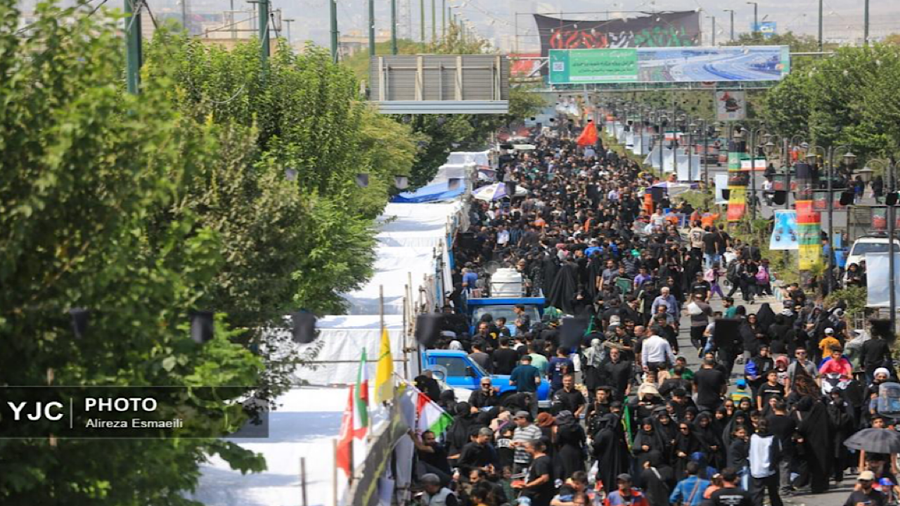 راهی‌پیمایی میلیونی جاماندگان اربعین در تهران؛ از میدان امام حسین تا حرم عبدالعظیم