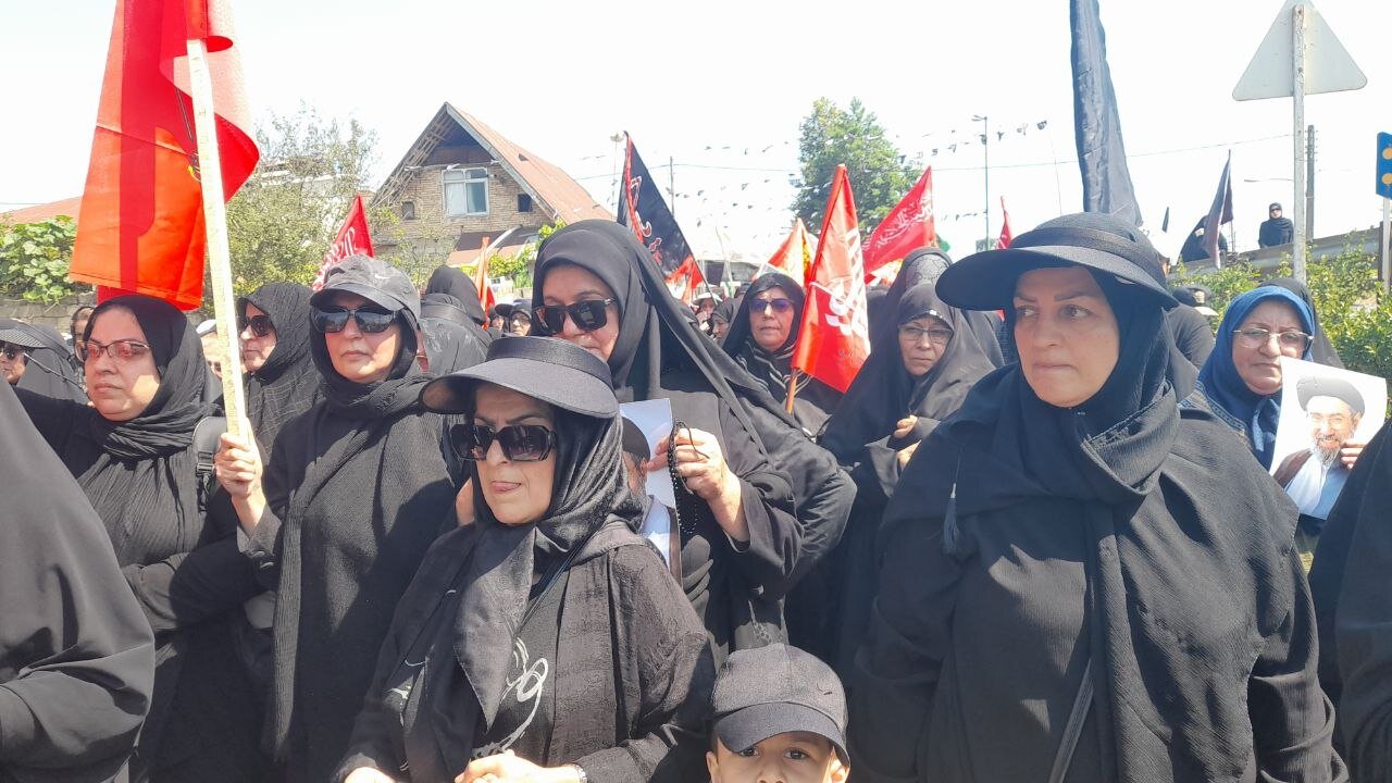 راه‌پیمایی جاماندگان اربعین حسینی در کلاچای برگزار شد