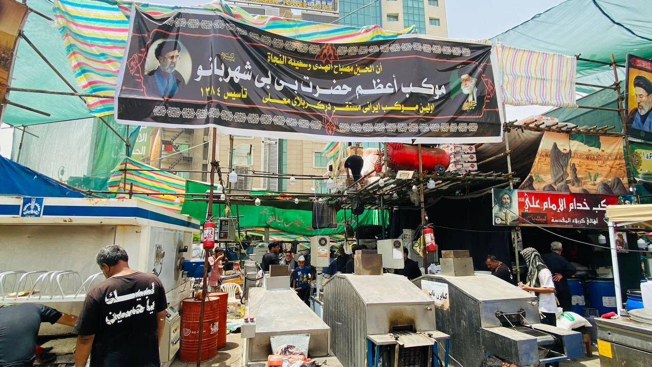 از یک استکان چای تا سفره‌های گسترده؛ موکب بی‌بی شهربانو رفسنجان در خدمت زائران اربعین