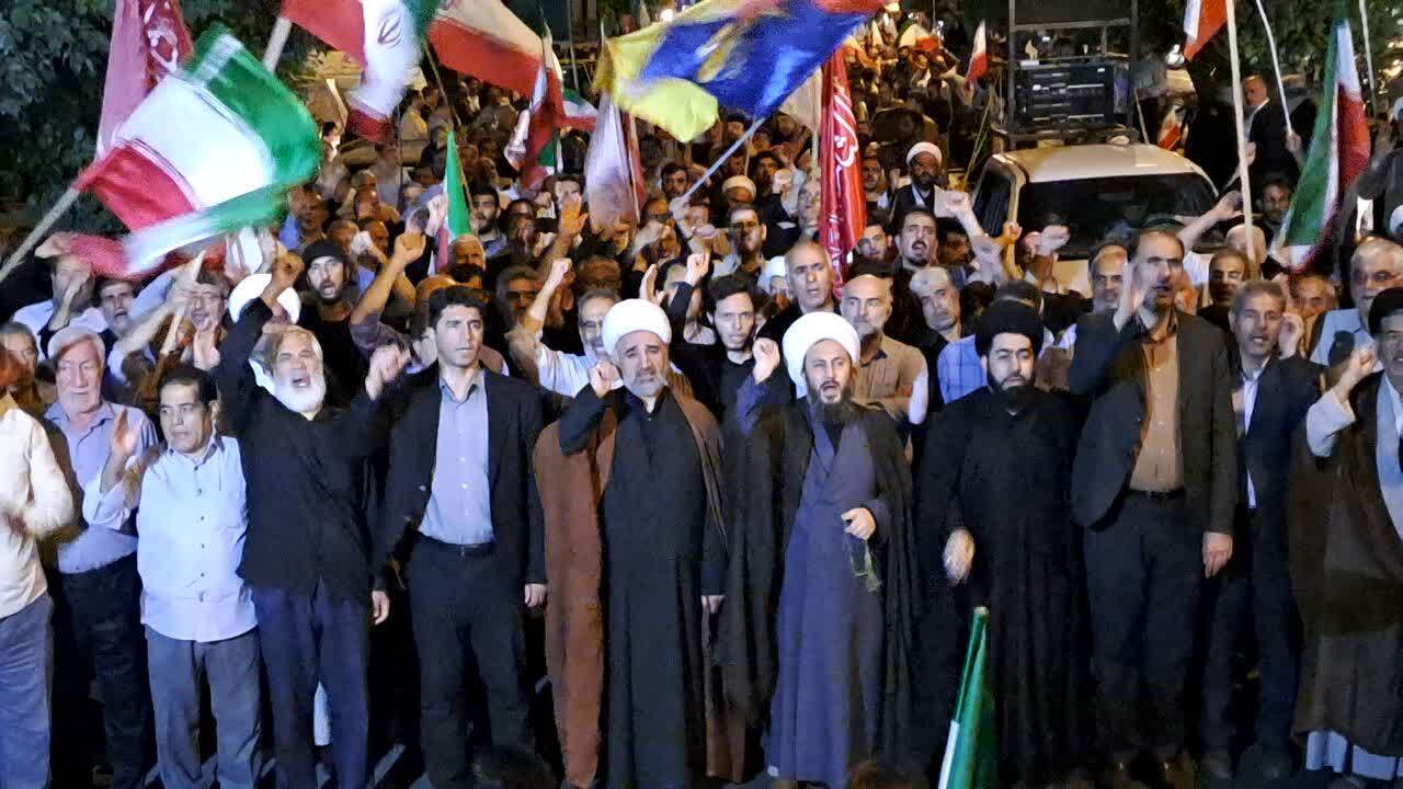 شب‌های بیدار خوی؛ روایت تصویری مردم از هم‌صدایی با خونخواهان رهبر شهید انقلاب