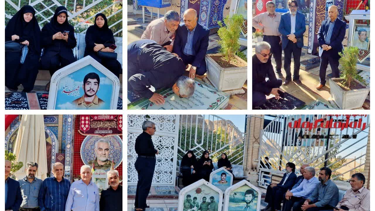 بزرگداشت ۲۱ شهید رسانه‌ای کرمان در گلزار شهدا