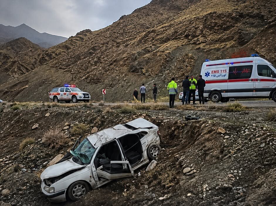 حادثه رانندگی مرگبار در گردنه قلیونی؛ سه سرنشین پژو پارس جان باختند