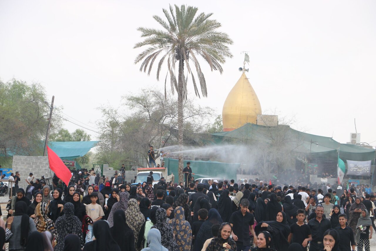 عزاداران مینابی در سالروز شهادت امام رضا(ع) راهی امامزاده شاه مرعش شدند