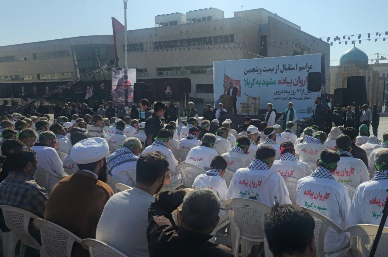 پایان سفر ۲۲۰۰ کیلومتری دلدادگان؛ کاروان انصارالحسین(ع) به مشهد بازگشت