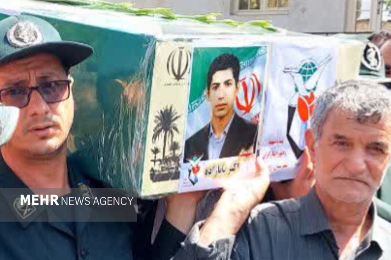 تشییع پیکر شهید والامقام دوران دفاع مقدس در مشگین‌شهر