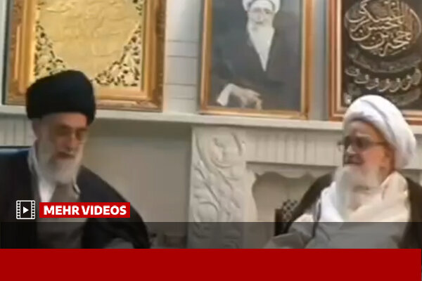 انتشار فیلمی تاریخی و بی‌سابقه از دیدار رهبر فقید با آیت‌الله صافی گلپایگانی