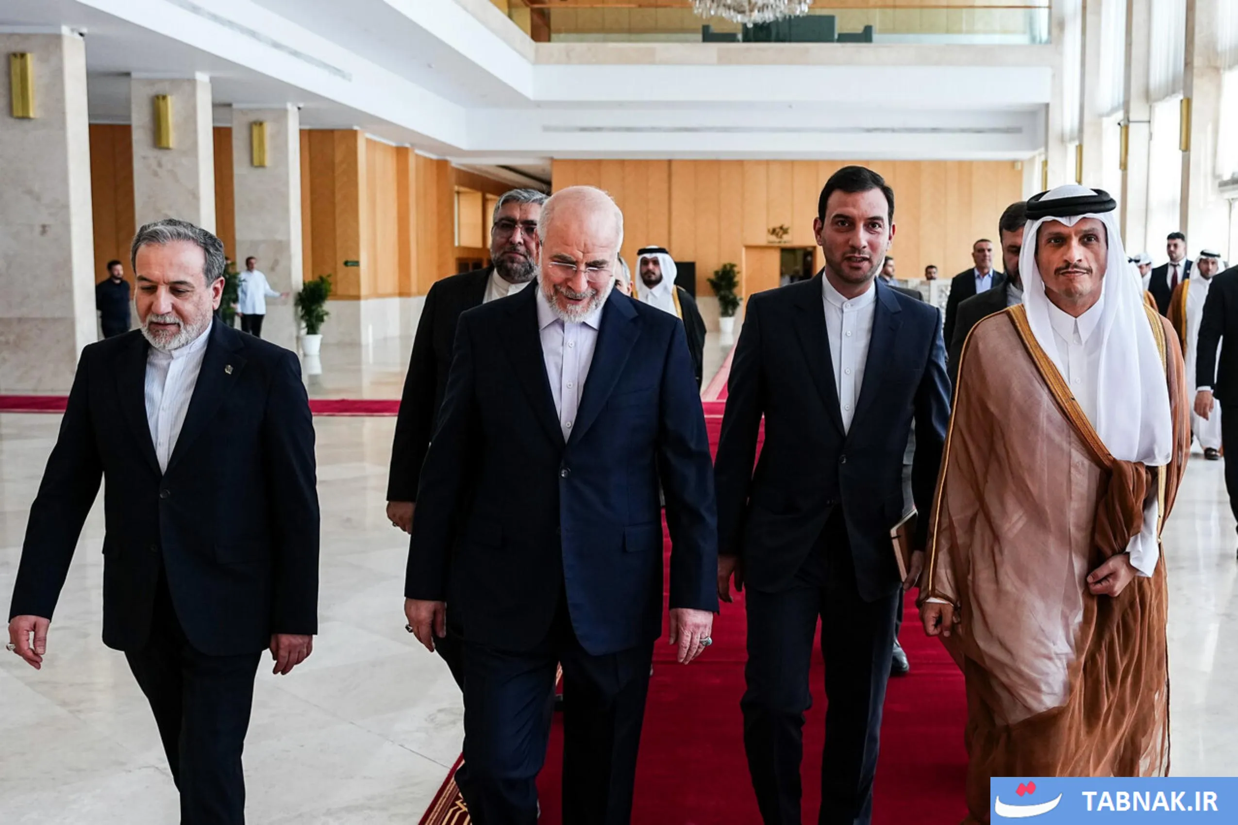 دیدار نخست وزیر قطر با رئیس مجلس شورای اسلامی در بهارستان