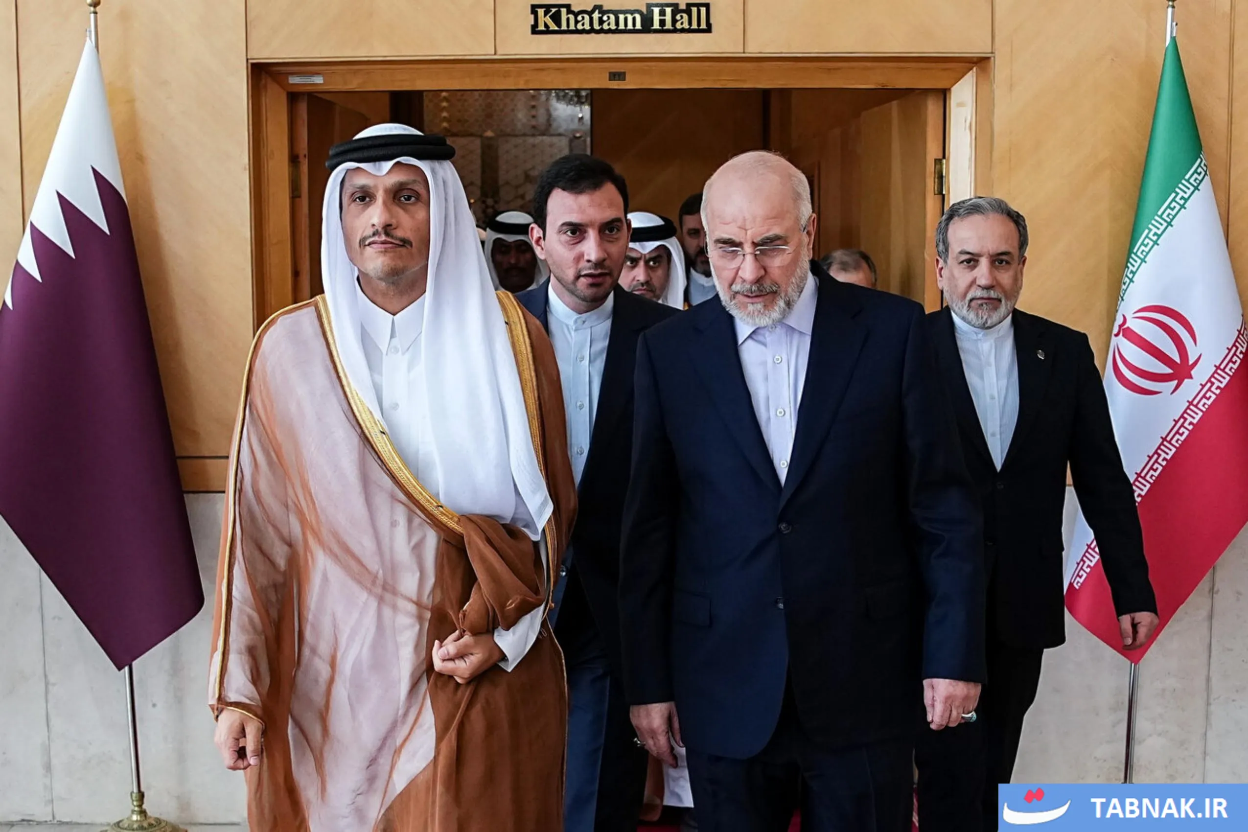گفتوگوی قالیباف و شیخ محمد بن عبدالرحمن آل ثانی در مجلس