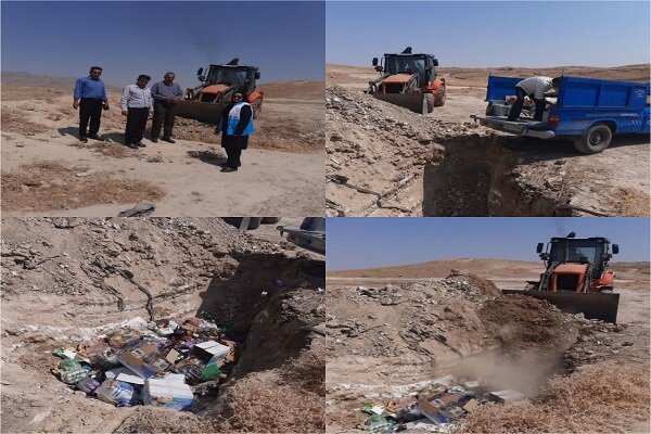 بازار پلدختر از یک تن مواد خوراکی ناسالم پاکسازی شد