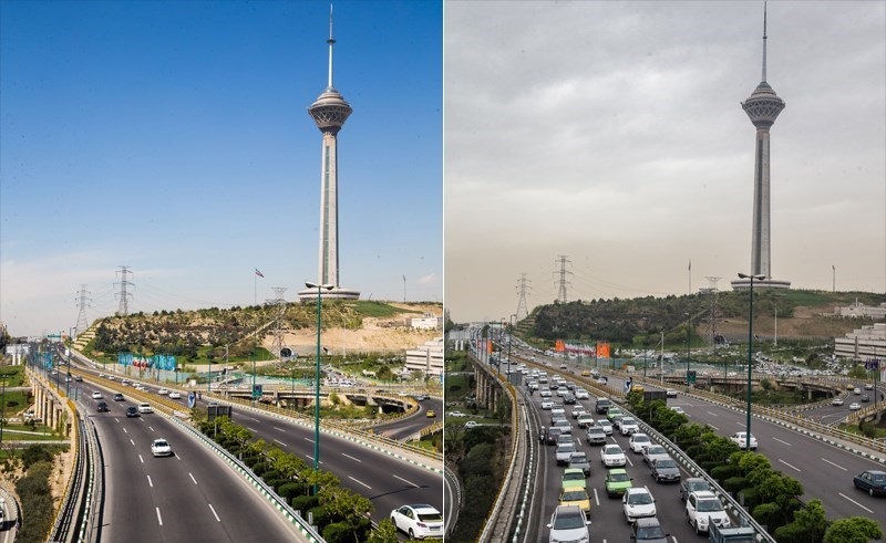 کیفیت هوای تهران در شرایط قابل قبول قرار گرفت