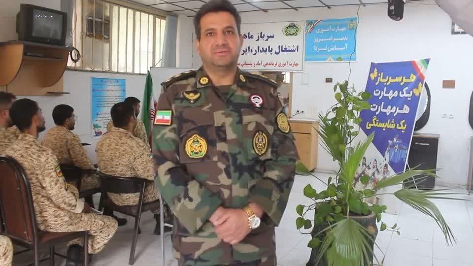 مهارت‌آموزی سربازان در ارتش؛ پلی از پادگان تا بازار کار در شیراز