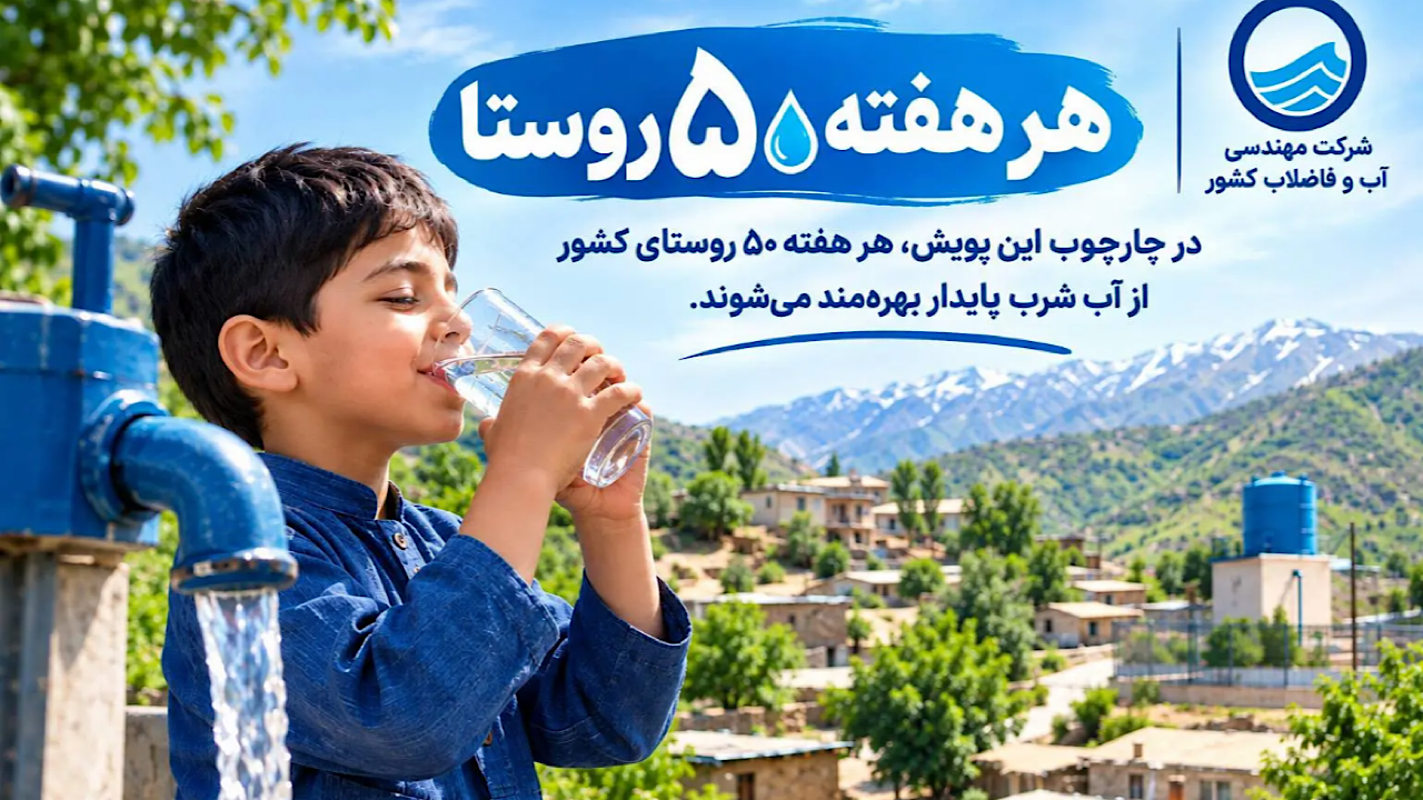 بهره‌مندی ۵ هزار و ۳۸۲ روستا از آب پایدار از ابتدای دولت چهاردهم