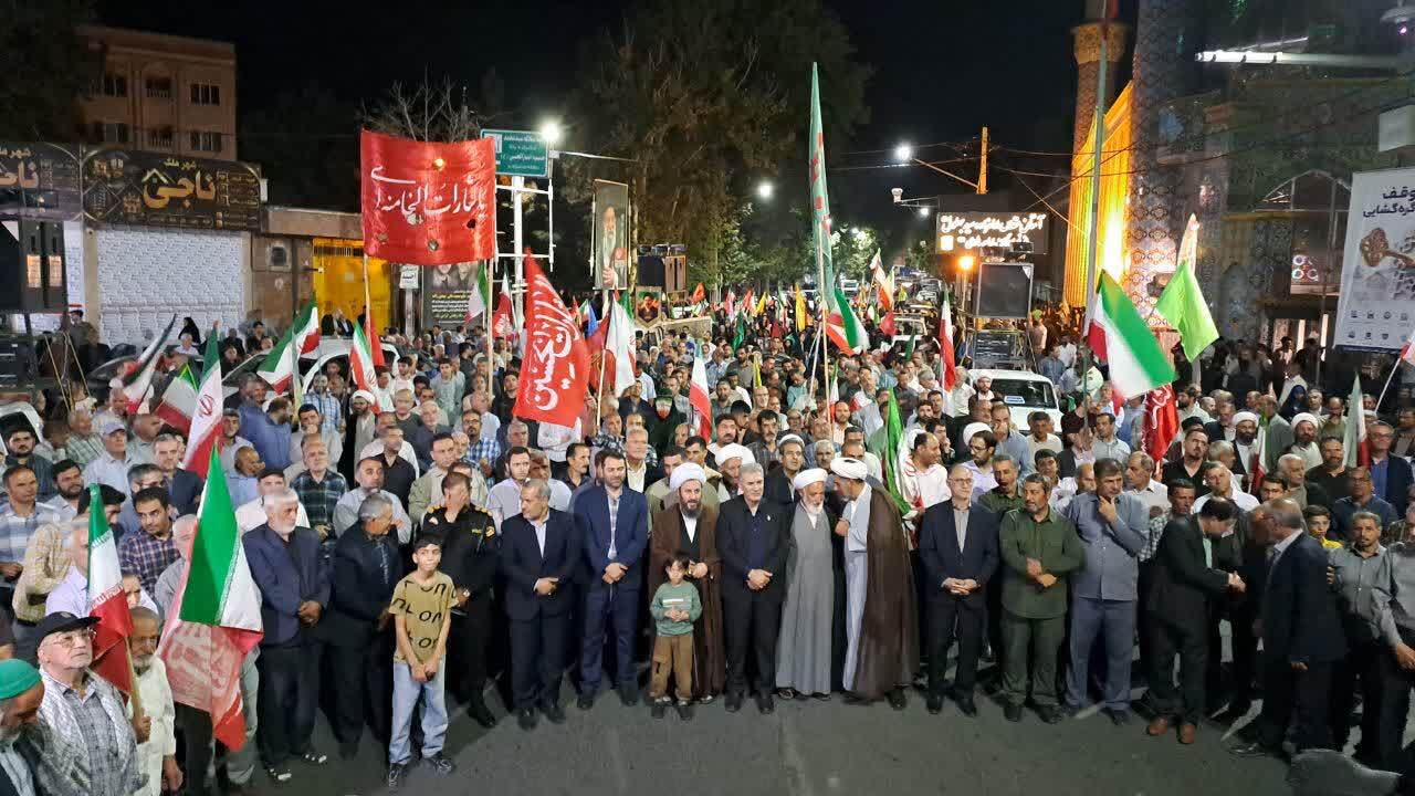 حماسه شبانه مردم خوی در حمایت از جبهه مقاومت؛ از میدان امام حسین تا امامزاده سیدبهلول
