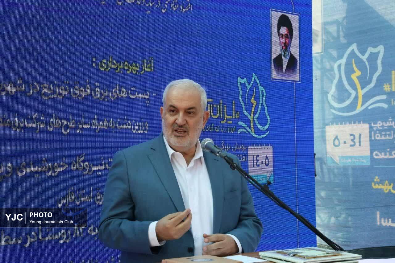 پست موقت برق گویم شیراز پس از بازسازی