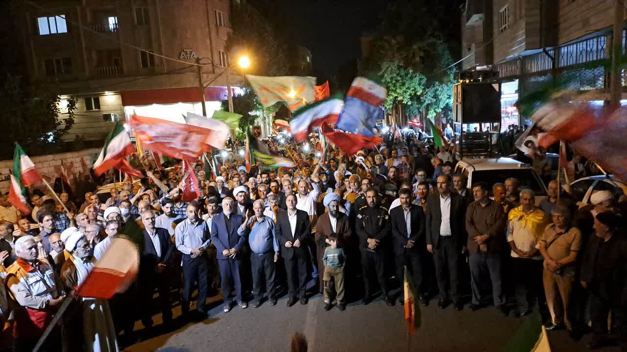 اجتماع پرشور مردم خوی در قرارهای شبانه؛ تجدید میثاق با شهدا و آرمان‌های انقلاب