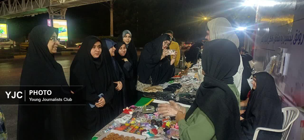 بازدید رئیس کمیسیون بانوان شورای اسلامی شهر قم از بازارچه بهزیستی