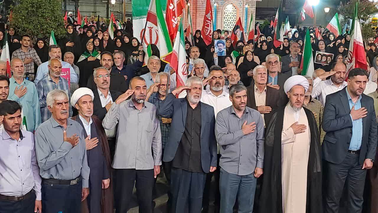 تجمع مردم انقلابی خوی در خیابان‌ها