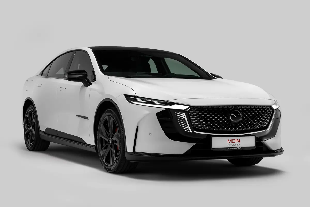 نمای جانبی و طراحی مزدا EZ-6 هیبریدی وارداتی معین خودرو