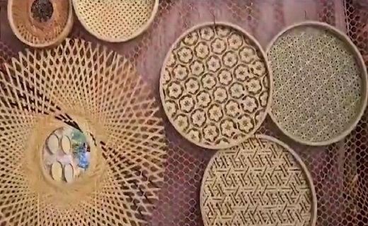 نمایش محصولات بامبوبافی در خانه صنایع دستی لیالستان